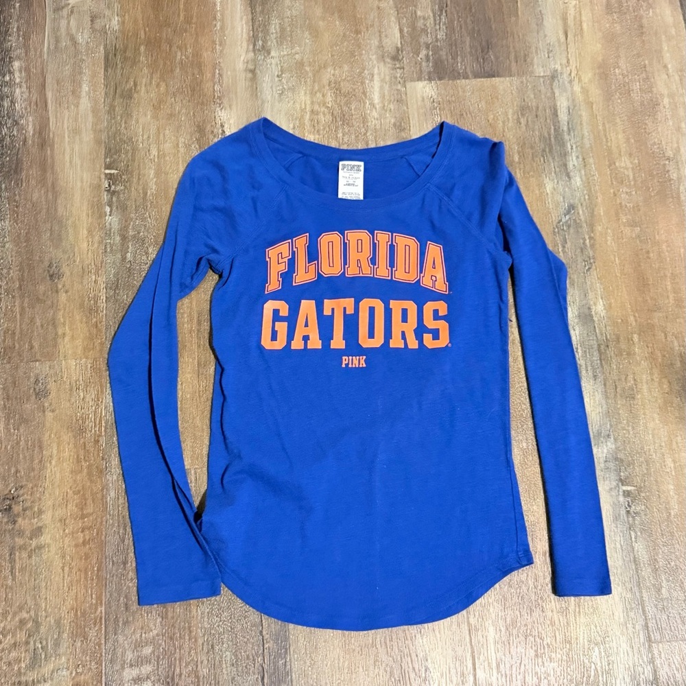 PINK Victoria's Secret Blue Crewneck Tee